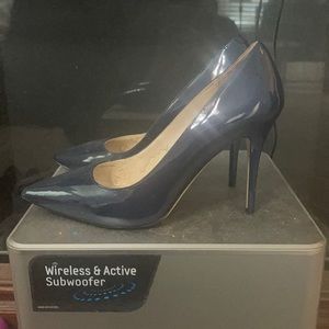 WHBM navy Patent Pumps